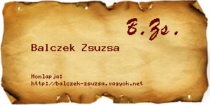 Balczek Zsuzsa névjegykártya